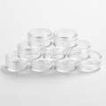 Mini kleines Kosmetikglascreme Plastikglas